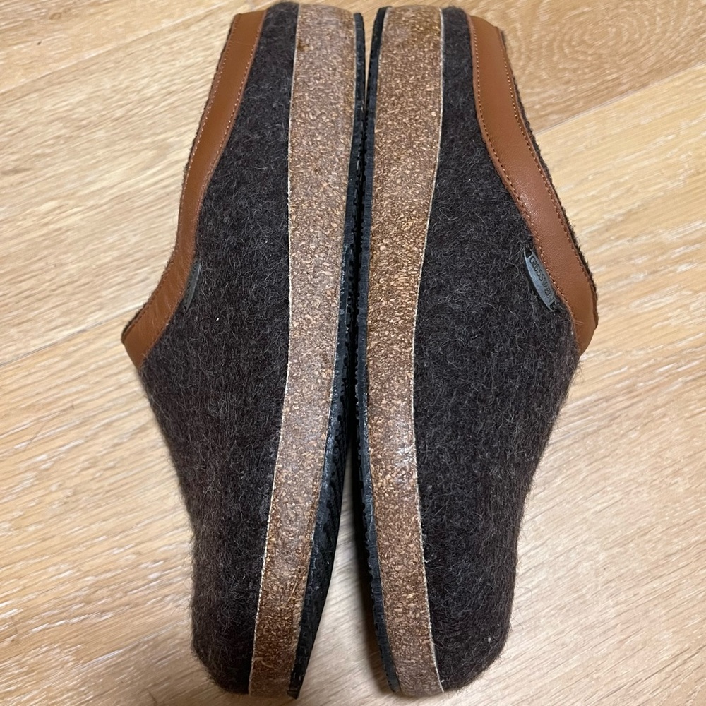 Women’s Geisswein Chamereau Gray Wool Felt Slipper Clogs Size 39 EU US Size 8 - Picture 4 of 8